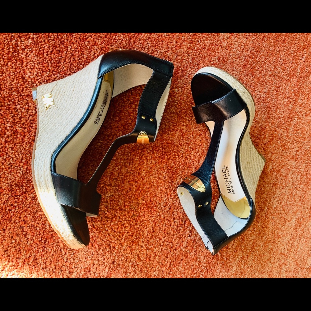 MICHAEL Michael Kors Black and Tan Espadrilles